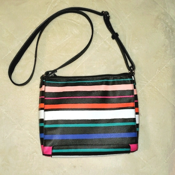 Liz Claiborne Happy Stripes Crossbody Bag  (NWOT) - Picture 2 of 7